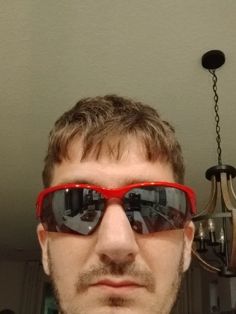 Vintage Fila Half Rim Sunglasses Red With Dark Gray Lenses